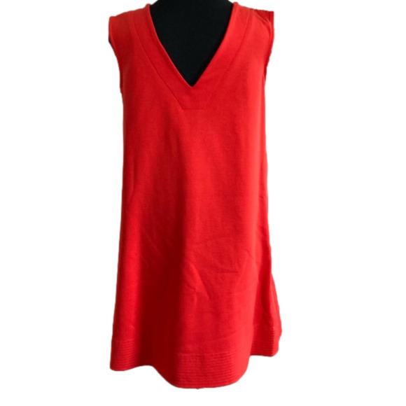 RED a-line mini shift dress. Size 8 - Picture 2 of 7